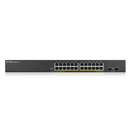 Коммутатор/ ZYXEL GS1900-24HPv2, Smart L2 PoE + switch rack 19 