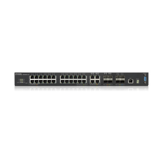 Коммутатор/ ZYXEL ZYXEL XGS4600-32 L3 Managed Switch, 28 port Gig and 4x 10G SFP+, stackable, dual PSU