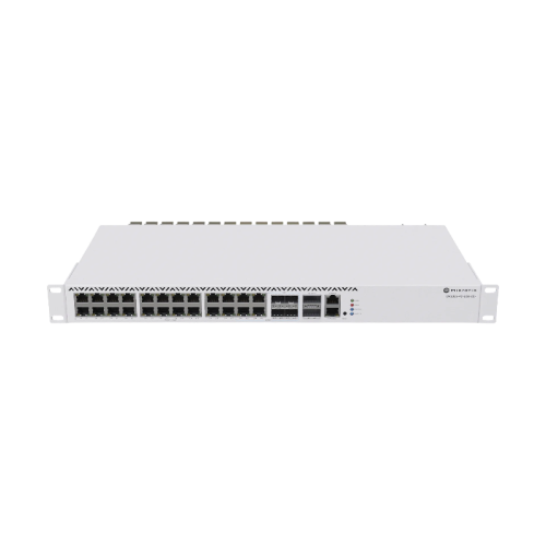 Коммутатор MikroTik CRS326-4C+20G+2Q+RM (L3) 1x100Мбит/с 20x2.5Гбит/с 4xКомбо(10GBase-T/SFP+) 2xQSFP+ управляемый