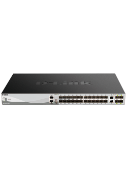 Коммутатор/ Managed L3 Stackable Switch 24x1000Base-X SFP, 2x10GBase-T, 4x10GBase-X SFP+, CLI, 1000Base-T Management, RJ45 Console, USB, RPS, Dying Gasp