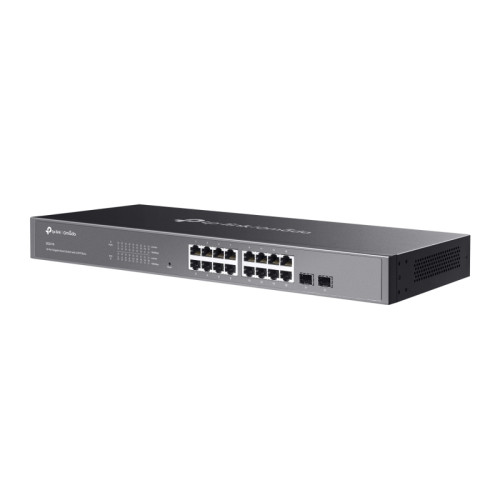 Коммутатор/ Jetstream 16-port gigabit smart switch with 2-gigabit uplink ports, 16 10/100/1000Mbps RJ-45 ports, 2 1000Mbps SFP slots, abundant L2/L2+ features, rack-mountable, support Omada SDN mode and individual mode
