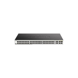 Коммутатор/ DGS-1210-52MP/F Smart L2 Switch 48х1000Base-T PoE, 4хCombo 1000Base-T/SFP, PoE Budget 370W, Compact CLI