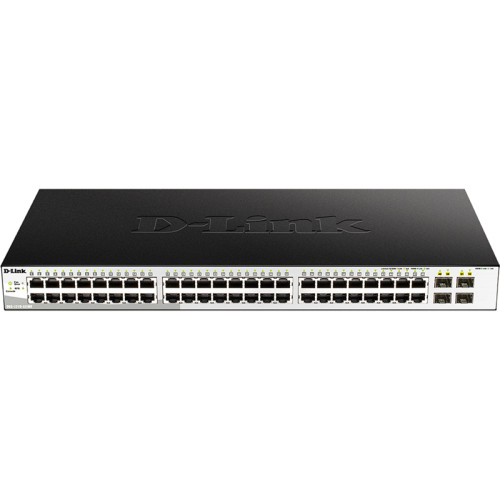 Коммутатор/ DGS-1210-52/ME/B Managed L2 Metro Ethernet Switch 48x1000Base-T, 4x1000Base-X SFP, Surge 6KV, CLI, RJ45 Console, RPS, Dying Gasp