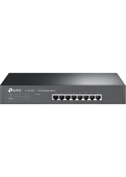Сетевой коммутатор/ 8-port Gigabit Switch, 8 10/100/1000M RJ45 ports, 1U 13-inch rack-mountable steel case