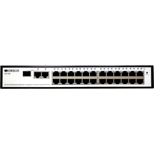 Коммутатор/ Smart Managed Switch 24x100Base-TX, 1x1000Base-T, 1xCombo 1000Base-T/SFP, 19