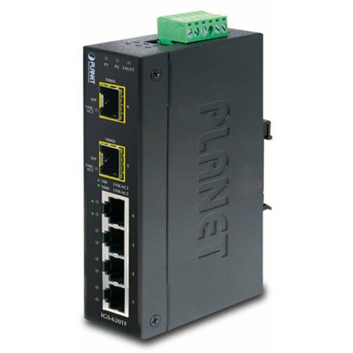 коммутатор/ PLANET IP30 Industrial 8* 1000TP + 2* 100/1000F SFP Full Managed Ethernet Switch (-40 to 75 degree C), 1588