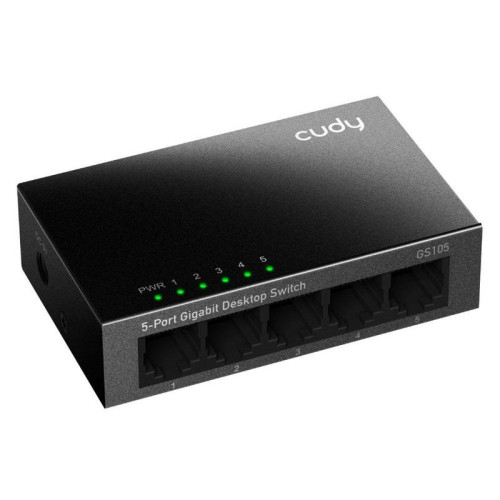Коммутатор CUDY 5-Port Gigabit Metal  Switch 8-Port Gigabit Ethernet Switch, 8 10/100/1000M RJ45 Ports, IGMP Snooping, Loop Detection/Prevention, 802.1p/DSCP QoS, Desktop Metal Case, Power Saving, Plug & Play, Wall-Mount