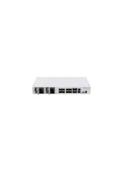 Коммутатор/ CRS510-8XS-2XQ-IN Cloud Router Switch, a versatile 100 Gigabit switch that offers speed, value, and diverse connectivity options. 2x 100 Gigabit QSFP28 ports, 8x 25 Gigabit SFP28 ports, dual hot-swap power supplies
