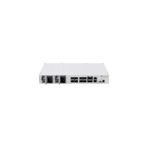 Коммутатор/ CRS510-8XS-2XQ-IN Cloud Router Switch, a versatile 100 Gigabit switch that offers speed, value, and diverse connectivity options. 2x 100 Gigabit QSFP28 ports, 8x 25 Gigabit SFP28 ports, dual hot-swap power supplies