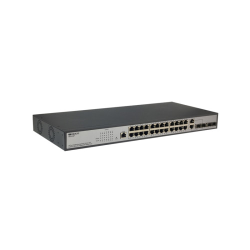 Коммутатор/ Managed L2 Switch 24x1000Base-T PoE, 2x1000Base-X SFP, 2xCombo 1000Base-T/SFP, PoE Budget 250W, RJ45 Console, 19