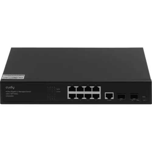 Коммутатор/ 8-Port Layer 2 Managed Gigabit Switch with 2 Gigabit SFP Slots