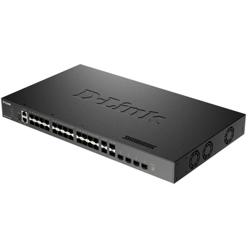 Коммутатор D-Link DXS-3410-32SY/A1A Управляемый L3 стекируемый коммутатор с 28 портами 10GBase-X SFP+ и 4 портами 25GBase-X SFP28