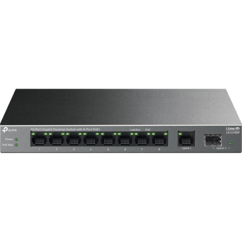 Коммутатор/ 10-Port Gigabit Desktop Switch with 8-Port PoE+