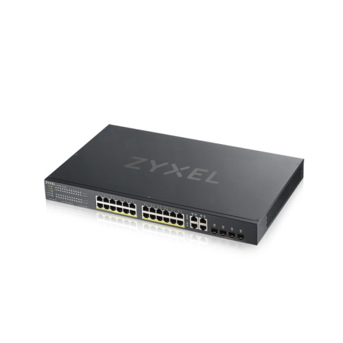 ZYXEL GS1920-24HPv2 Hybrid Smart switch PoE+ ZYXEL Nebula Flex, 24xGE PoE+, 4xCombo (SFP/RJ-45), budget PoE 375W, Standalone / cloud management ZYXEL GS1920-24HPv2 Hybrid Smart switch PoE+ ZYXEL Nebula Flex, 24xGE PoE+, 4xCombo (SFP/RJ-45), budget PoE 375W, Standalone / cloud management