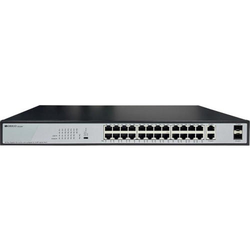 Коммутатор Origo OS2228P/370W OS2228P/370W/B1A (L2) 26x1Гбит/с 2SFP 24PoE+ 370W неуправляемый