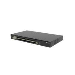 16xGE (SFP), 8xGE Combo (RJ-45/SFP), 4x10G (SFP+),AC+AC встроенные; исполнение 19'' , стекируемый;