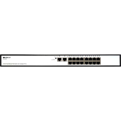 Коммутатор/ Unmanaged Switch 16x100Base-TX PoE, 2x1000Base-T, PoE Budget 190W, Long-range PoE up to 250m, 19