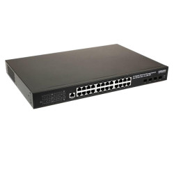Коммутатор/ OSNOVO Промышленный управляемый L3 PoE коммутатор на 24xGE RJ-45 c PoE + 4х10G SFP+ порта