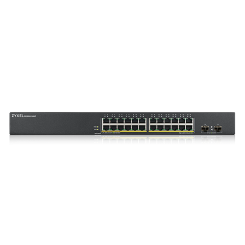 Коммутатор/ ZYXEL GS1900-24HPv2, Smart L2 PoE + switch rack 19 
