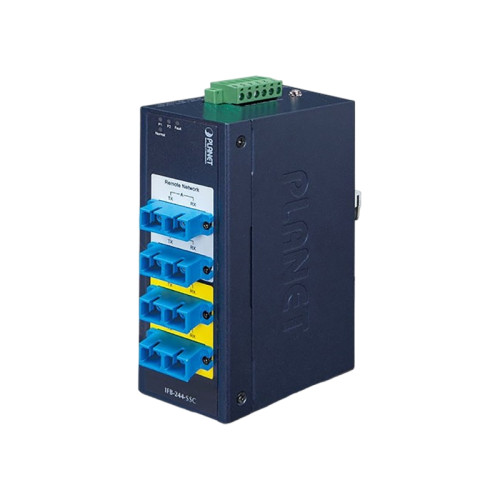 коммутатор/ PLANET IFB-244-SSC Industrial 2-channel Optical Fiber Bypass Switch w/ 4x SC Single mode (-40~75 C, dual 9~48V DC/24V AC)