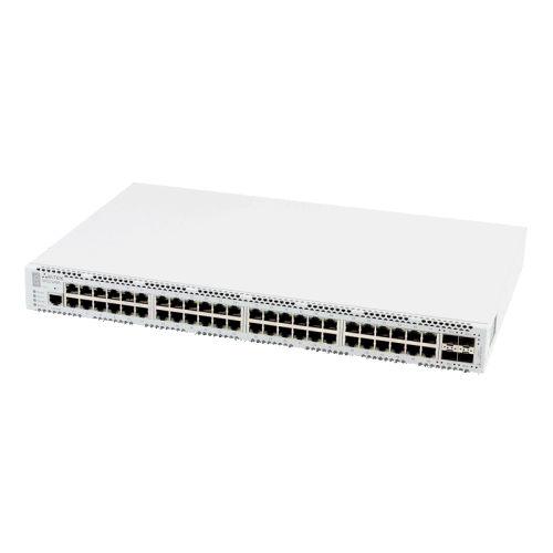 Ethernet-коммутатор MES2448B, 48 портов 10/100/1000 Base-T, 4 порта 10GBase-R (SFP+)/1000Base-X (SFP), L2, 220V AC, 12V DC