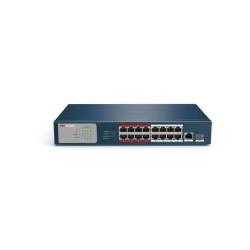Коммутатор Hikvision DS-3E0318P-E/M(C) 17x100Мбит/с 1SFP 16PoE+ 135W неуправляемый