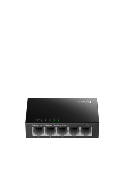 Коммутатор/ 5-Port 10/100 Mbps Desktop Switch, 5 10/100M RJ45 Ports, Loop Detection, Metal Case, Power Saving, Plug & Play