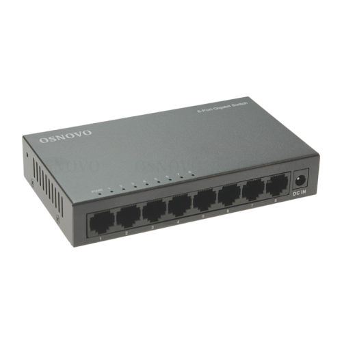 Коммутатор неуправляемый/ OSNOVO Неуправляемый коммутатор Gigabit Ethernet на 8 портов. Порты: 8 x GE (10/100/1000Base-T). Auto MDI/MDIX Встроенная грозозащита 2кВ. В комплекте БП DC12V(1A). Размеры (ШхВхГ): 138 x 25 x 78мм. Рабочая температура: 0...+40 г