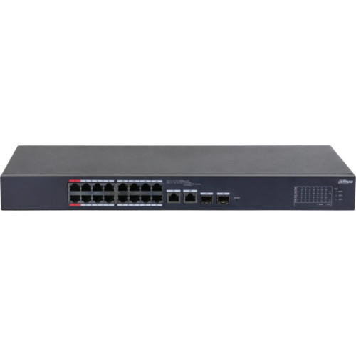 Коммутатор Dahua DH-CS4218-16ET-135 (L2) 16x100Мбит/с 2xКомбо(1000BASE-T/SFP) 16PoE 135W управляемый