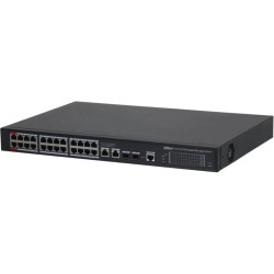 28-Port Managed Desktop Gigabit Switch with 24-Port PoE