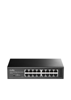 Коммутатор/ 16-Port 10/100 Mbps Switch, 16 10/100 Mbps RJ45 Ports, Switch/VLAN/Extend working mode DIP switch, Rack-mountable Steel Case, Power Saving, Plug & Play, Rack-Mount kits included