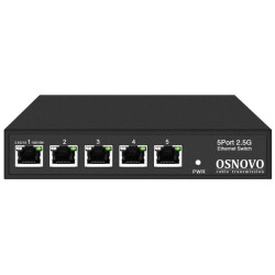 Коммутатор/ OSNOVO Коммутатор 2.5G Ethernet на 5 RJ45 портов. Порты: 5 x 2.5G (10/100/1000/2500Base-TX)
