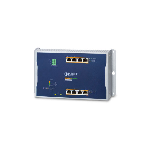 коммутатор/ PLANET WGS-4215-8HP2S IP30, IPv6/IPv4, 4-Port 10/100/1000T 802.3bt 95W PoE + 4-Port 10/100/1000T 802.3at PoE + 2-Port 100/1000X SFP Wall-mount Managed Switch (-40~75 C, Max. 360W PoE budget, 250m Extend mode, supports ERPS Ring, CloudViewer ap