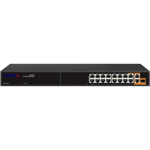 Коммутатор Trassir TR-NS11191S-285-16PoE (L2) 15x100Мбит/с 3x1Гбит/с 1SFP 16PoE 285W неуправляемый