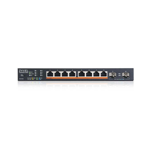 Multigigabit Smart L3 Lite switch Zyxel NebulaFlex XMG1915-10EP, 8xRJ-45: 1/2.5G PoE++, 2xSFP+, silent (no fan), PoE budget 130 W