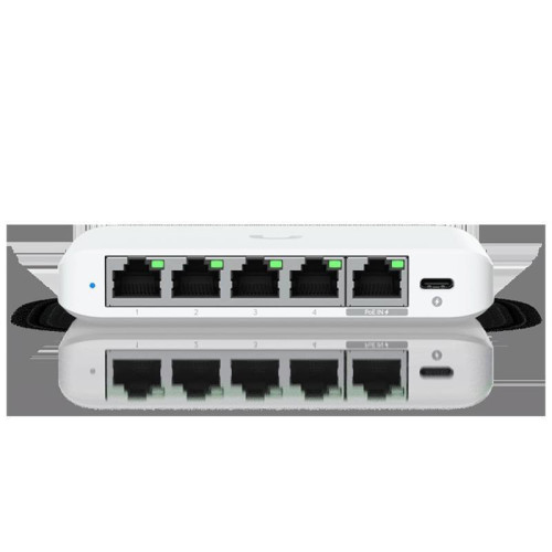 Коммутатор Ubiquiti UniFi Switch Flex Mini 2.5G Compact, 5-port 2.5G switch that can be powered with PoE or a USB-C adapter.