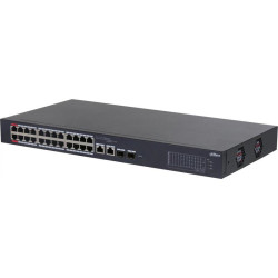 Коммутатор Dahua DH-CS4226-24ET-375 (L2) 24x100Мбит/с 2xКомбо(1000BASE-T/SFP) 2SFP 24PoE 375W управляемый