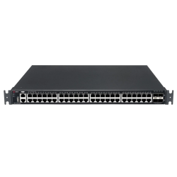 Коммутатор/ Управляемый стекируемый коммутатор уровня L3, 48 портов 10/100/1000 BASE-T, 4 порта 10GbESFP+, 4K VLAN, 32K MAC адресов, консольный порт, 1 MGMT порт, 1 порт USB 2.0 (на передней панели), 2 сменных БП (поставляются отдельно)