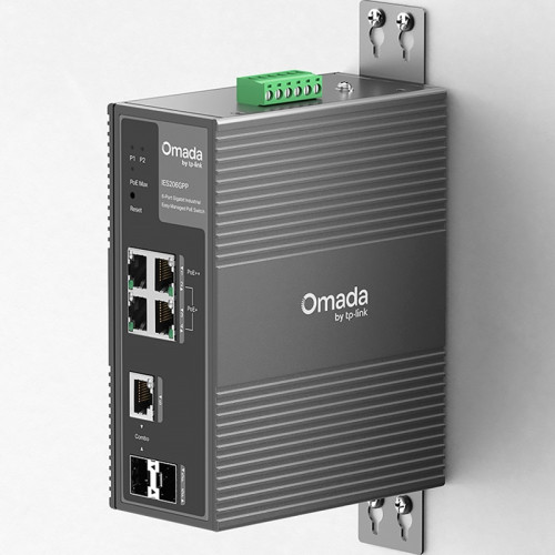 Коммутатор/ Omada 6-Port Gigabit Industrial Easy Managed Switch with 3-Port PoE+ and 1-Port PoE++ Коммутатор/ Omada 6-Port Gigabit Industrial Easy Managed Switch with 3-Port PoE+ and 1-Port PoE++