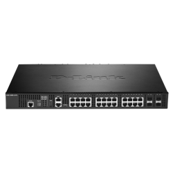 Управляемый коммутатор с 20 портами 10GBase-T и 4 комбо-портами 10GBase-T/SFP+/ Managed L2+ Stackable Switch 20x10GBase-T, 4xCombo 10GBase-T/SFP+, CLI, 1000Base-T Management, RJ45 Console, mini-USB Console, USB, Alarm RJ-45, Dying Gasp