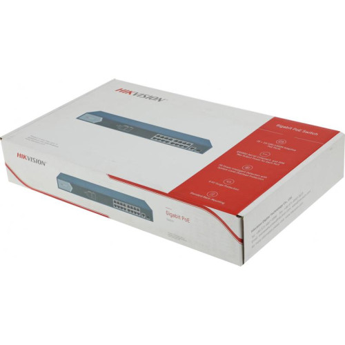 Коммутатор Hikvision DS-3E0518P-E 17x1Гбит/с 1SFP 16PoE+ 230W неуправляемый