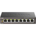 Коммутатор/ DGS-1008P/F1A Unmanaged Switch 8x1000Base-T (4x1000Base-T PoE), PoE Budget 80W, metal case Коммутатор/ DGS-1008P/F1A Unmanaged Switch 8x1000Base-T (4x1000Base-T PoE), PoE Budget 80W, metal case