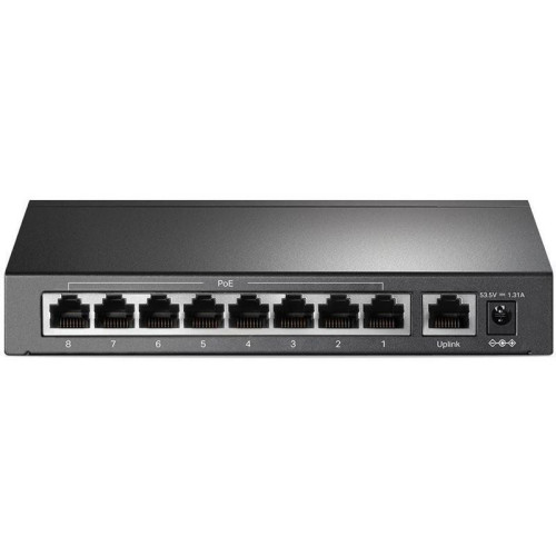 Коммутатор/ 9-port 10/100Mbps unmanaged switch with 8 PoE+ ports, compliant with 802.3af/at PoE
