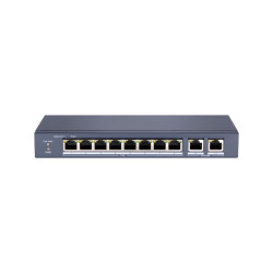 Сетевой неуправляемый коммутатор 8 RJ45 100M PoE 2 порта с высоким приоритетом; 2 Uplink порта Gigabit; IEEE802.3af IEEE802.3at; бюджет PoE 60Вт; поддержка режима передачи до 250м10Мбит/с (1-8 порт) CAT5e; защита от перенапряжений DC48В 1.35A; 65Вт;-10 C.
