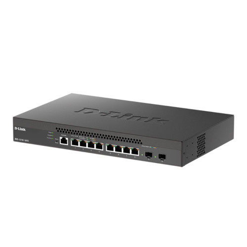 Управляемый коммутатор/ Управляемый L2+ коммутатор, 8x10GBase-T, 2x10GBase-X SFP+, CLI, Web-интерфейс, SNMP, консольный порт RJ-45 Управляемый коммутатор/ Управляемый L2+ коммутатор, 8x10GBase-T, 2x10GBase-X SFP+, CLI, Web-интерфейс, SNMP, консольный порт RJ-45