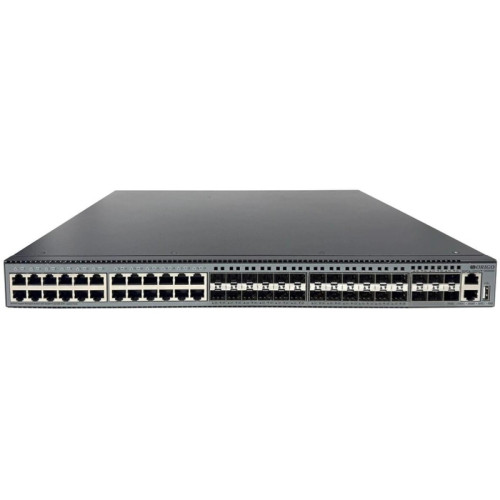 Коммутатор/ Управляемый L3 коммутатор, 24x1000Base-T, 24x1000Base-X SFP, 6x10GBase-X SFP+, 2 модуля питания AC в комплекте, консольный порт RJ-45, комплект для установки в 19