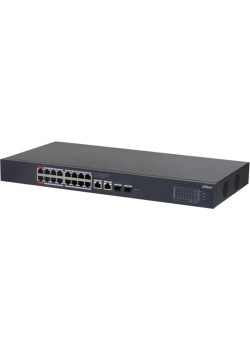 Коммутатор Dahua DH-CS4220-16GT-190 16x100Мбит/с 2x1Гбит/с 2xКомбо(1000BASE-T/SFP) управляемый