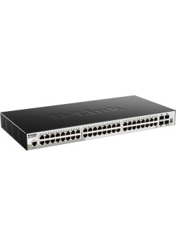 Коммутатор/ DGS-1510-52X SmartPro L2+ Stackable Switch 48x1000Base-T, 4x10GBase-X SFP+, CLI, RJ45 Console