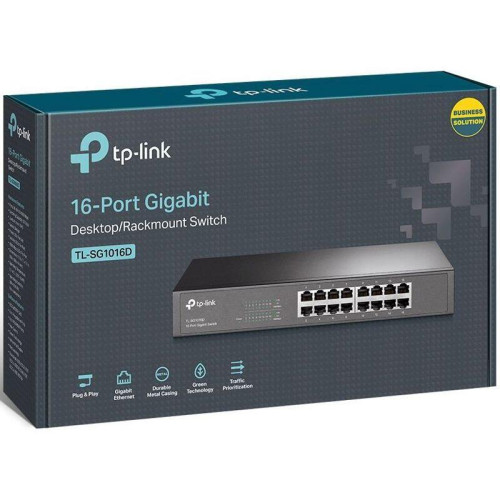 Коммутатор/ 16-port Gigabit Desktop/Rackmount Switch, 16 10/100/1000M RJ45 ports, 13-inch steel case Коммутатор/ 16-port Gigabit Desktop/Rackmount Switch, 16 10/100/1000M RJ45 ports, 13-inch steel case
