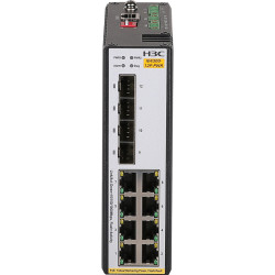 Коммутатор H3C/ H3C IE4300-12P-PWR L2 Industrial Etherent Switch with 8*10/100/1000Base-T PoE+ Ports and 4*1000BASE-X SFP Ports(8GE(PoE+)+4SFP,Dual DC)
